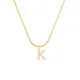 26 Letter Zircon Pendant Necklace