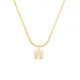 26 Letter Zircon Pendant Necklace