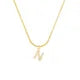 26 Letter Zircon Pendant Necklace